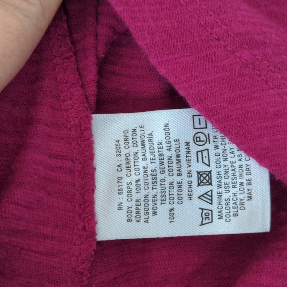 Anthropologie Meadow Rue Tunic Fuchsia Pink Stripe Flowy Boho Top Small - Picture 6 of 7